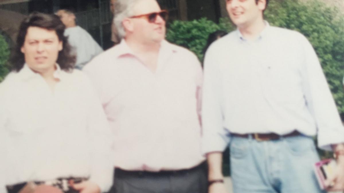Txema Oliden, junto a Iñaki de Mujika.